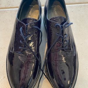 Stuart Weitzman black Kent Creeper platform loafers size 9 1/2